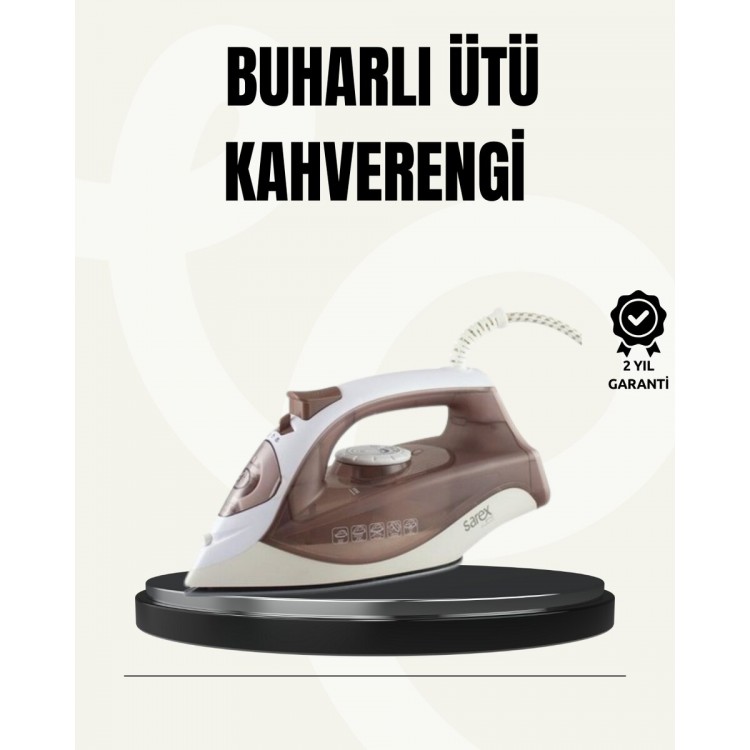 Buharlı Ütü 2200W Seramik Taban 300 ml Kahverengi Dikey Ütüleme