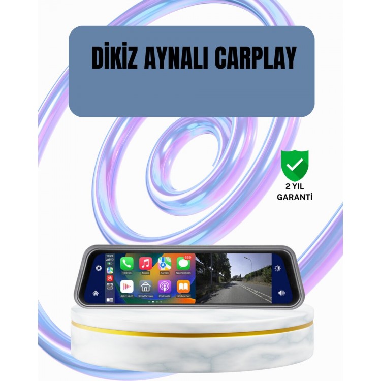 Touch Rearview Mirror with Front and Rear Camera 170° WideAngle