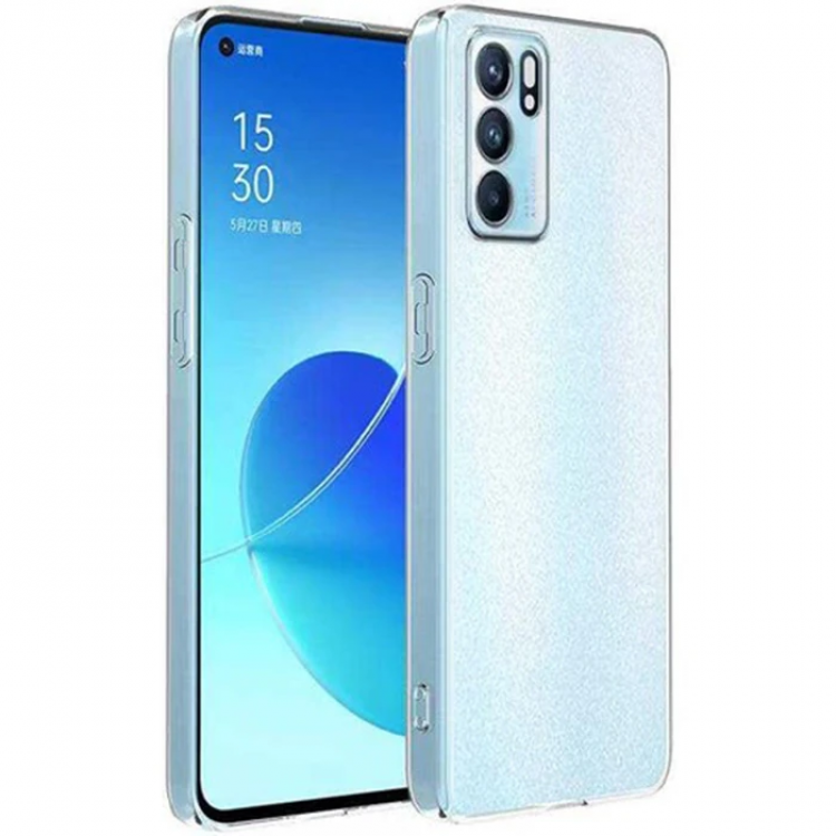 OPPO Reno 6 Pro Kılıf Kamera Korumalı Ultra İnce Şeffaf Silikon Kılıf-(5775)