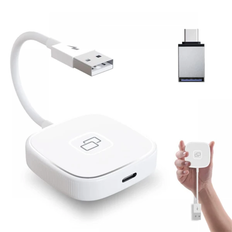Apple iPhone USB+Lightning Carplay Mirror Adapter Converter -YoutubeNetflix Tiktok Video Reflector-(5775)