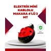 Kırmızı Renk 3 Metre 4’lü Kablolu Priz Makarası