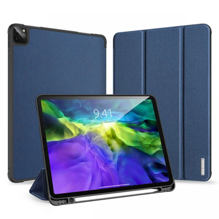 DUX DUCİS iPad Pro 12.9 (2021-2020-2018 )Case Pen Local Soft Tpu Magnet DomoSeries Case-(5775)