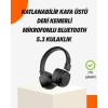 Müziğin gücünü her yerde yanınızda taşıyın! Kablosuz kulak üstü kulaklık, 40mm güçlü sürücüler ile zengin bas ve kristal netliğinde ses kalitesi sunar. Bluetooth teknolojisiyle cihazlarınıza saniyeler içinde bağlanarak kesintisiz dinleme sağlar. Ergonomik