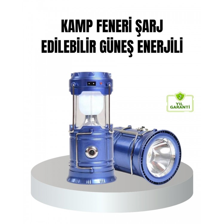 Solar Powered Camping Lamp Rechargeable Portable Compact OutdoorWeather Light