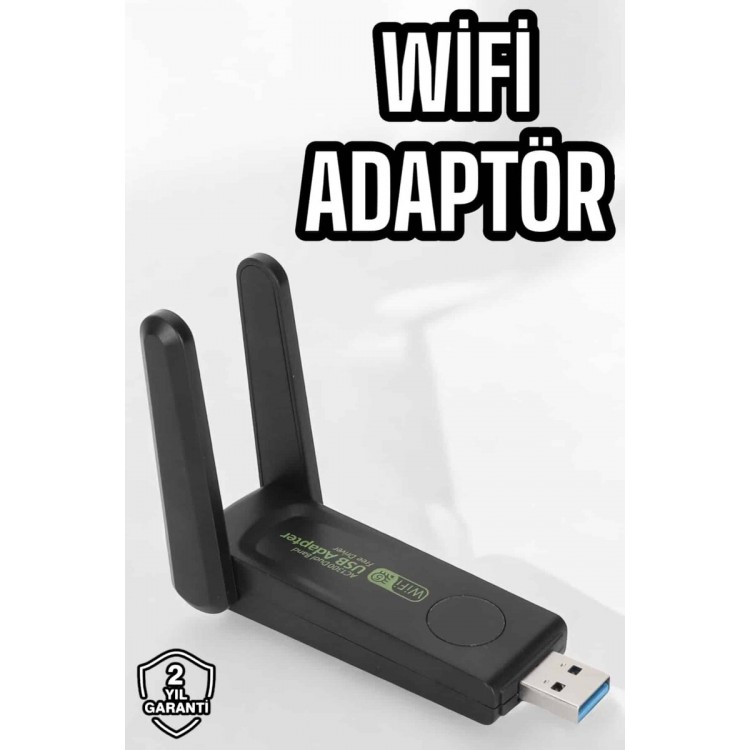 Dual Band Wifi Receiver Adapter USB 3.0Destekli