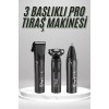 Dijital Göstergeli 3 Başlıklı Tıraş Makinesi Islak Kuru Lazer Öncesi Günlük