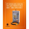 4'ü 1 Arada USB Hızlı Şarj ve Veri Kablosu – 65W Güç Çoklu Bağlantı 1.2m