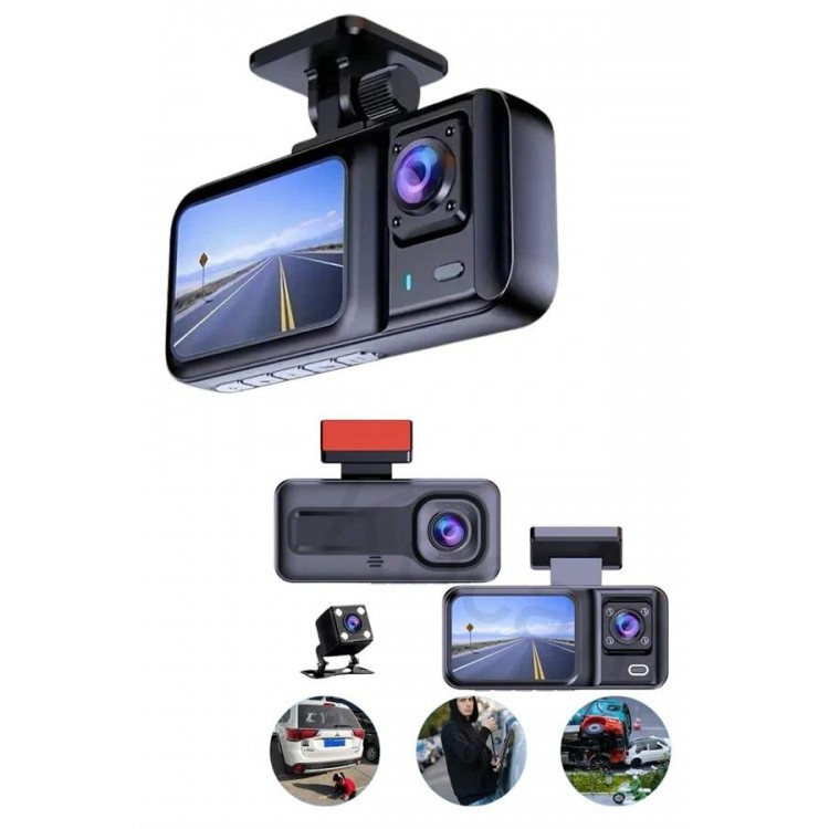 Screened Driving Recorder DVR Full with Front and Rear CameraHD Definition
