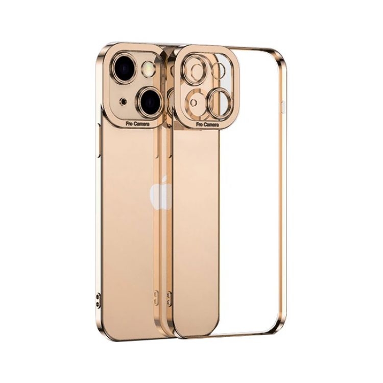 ALLY Fashion Series iPhone 13 6.1 inch CaseColored Edge Laser Framed Silicone Case-(5775)