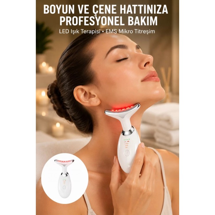 Kırışıklık Azaltıcı LED Işık Cilt Bakım Aleti 7 Renk Yeni Nesil