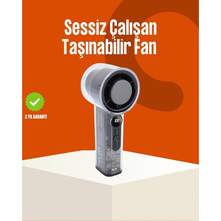 Yüksek Hızlı Şarjlı Fan | Kamp Ofis ve Açık Hava İçin İdeal