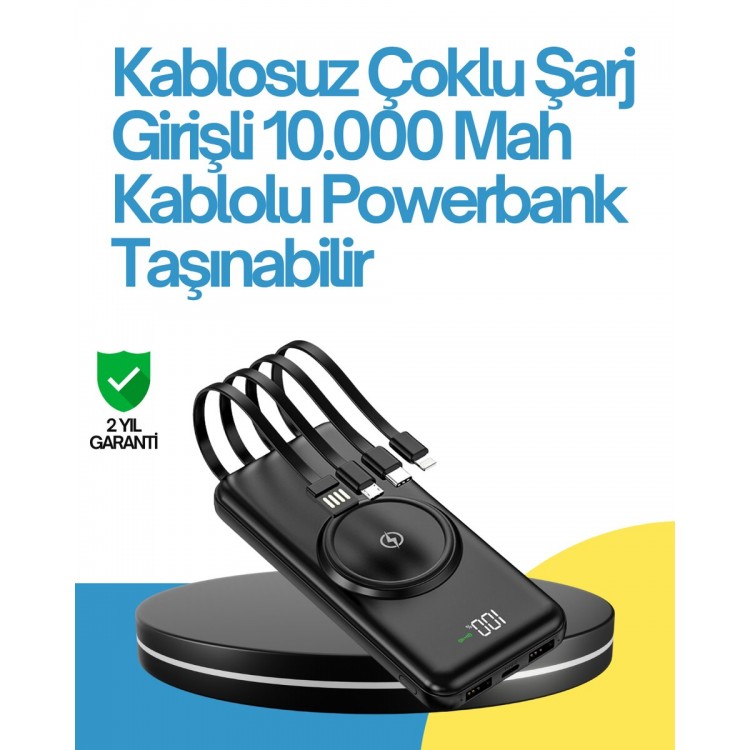 10000mAh Wireless and Fast Charging Supported Powerbank –Portable Charge strength