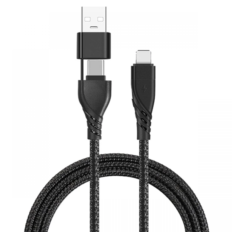ALLY 2in1 USB Lightning To PD Cable+USB Cable-(5775)