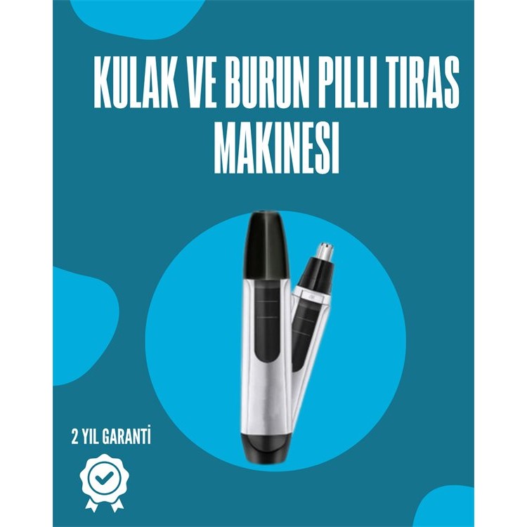 Pil ile Çalışan Kulak Burun ve Kaş Tımar Cihazı