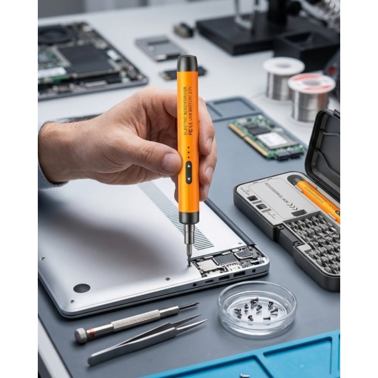 Wireless Aluminum Body Electric Screwdriver 38 Bits TechnicalService Set