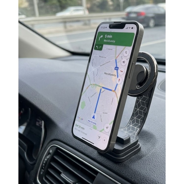 In-Car Magnetic Phone Holder Foldable Navigation Stand