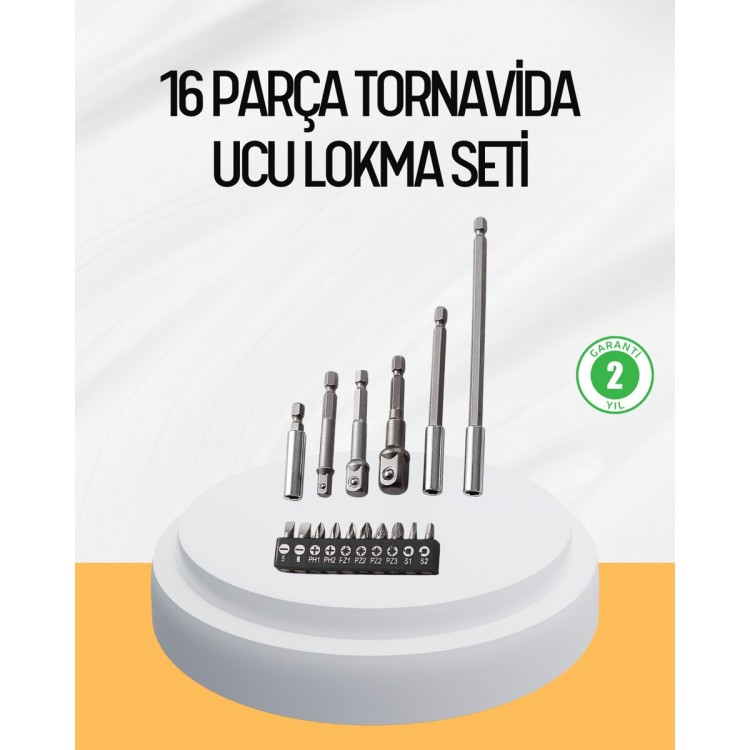 Ergonomic 16 Piece Bits Screwdriver Bit and AdapterSeti