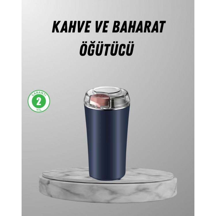 Electric Coffee and Spice Grinder – Powerful MotorStainless Steel Body Easy Cleaning