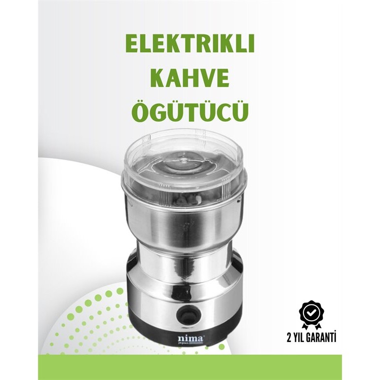Kahve ve Baharat Değirmeni | Kompakt Hafif Hızlı Öğütme Şeffaf Kapaklı Kolay Kullanım