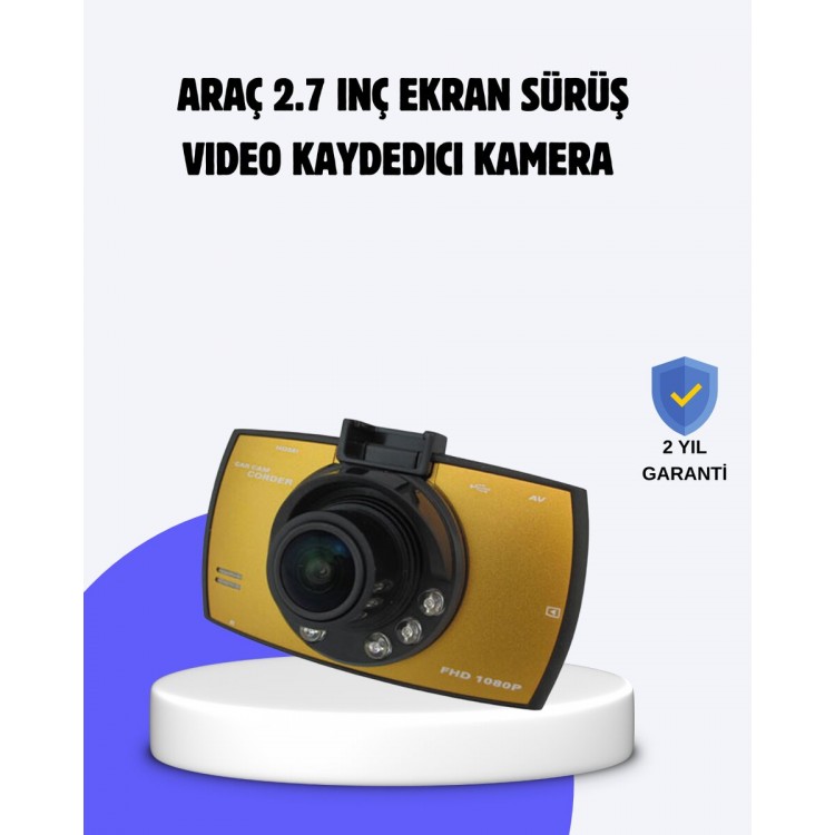 Full HD Araç Kamerası G Sensor Gece Görüşlü Dash Cam