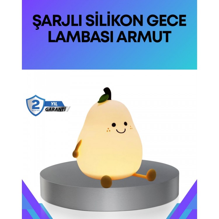 Modern Pear Night Light LED Lighting with Wireless Charging