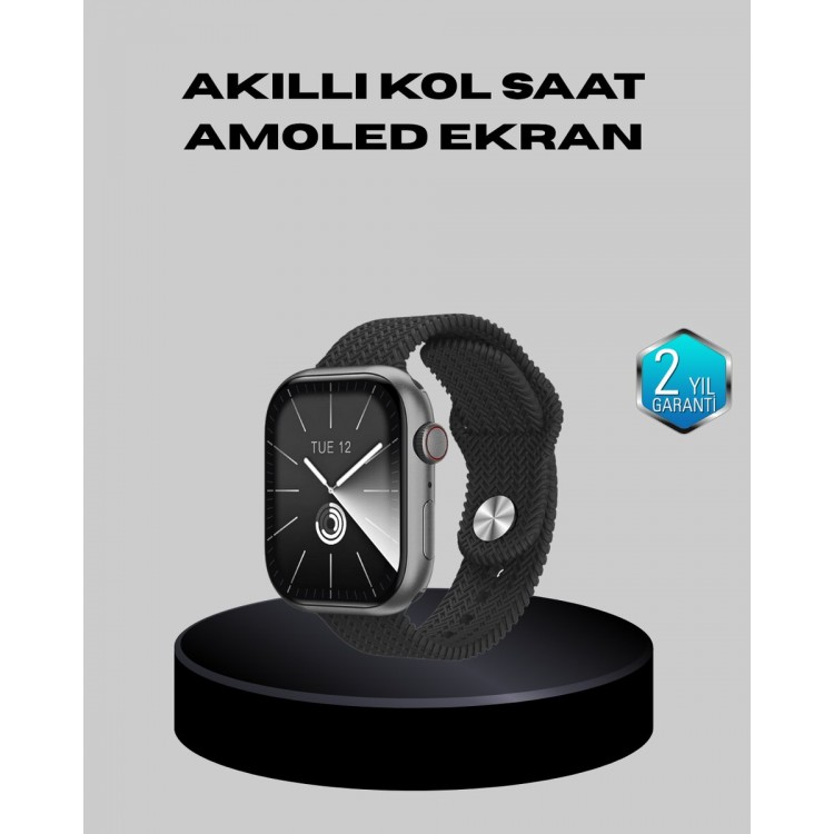 Kablosuz Şarjlı Akıllı Saat Bluetooth Arama Bildirim Destekli Uzun Pil Ömürlü