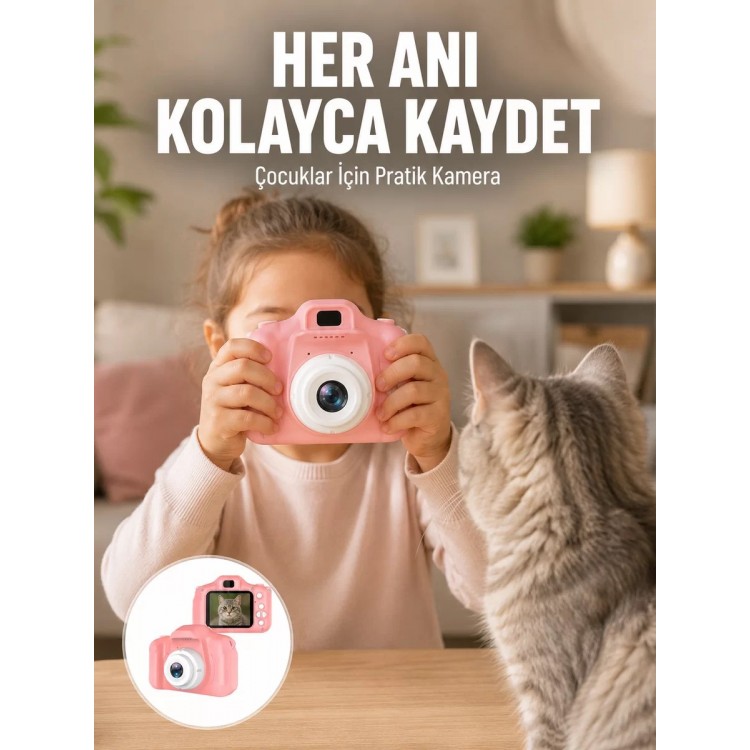 HD Video Kayıt Özellikli Mini Dijital Kamera Fotoğraf Çekimli USB Şarjlı Yeni Nesil
