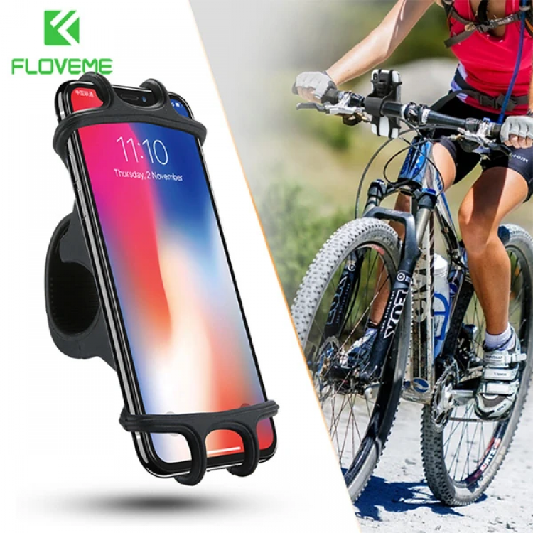 Floveme Universal Silicone Bicycle Motorcycle Phone Holder-(5775)