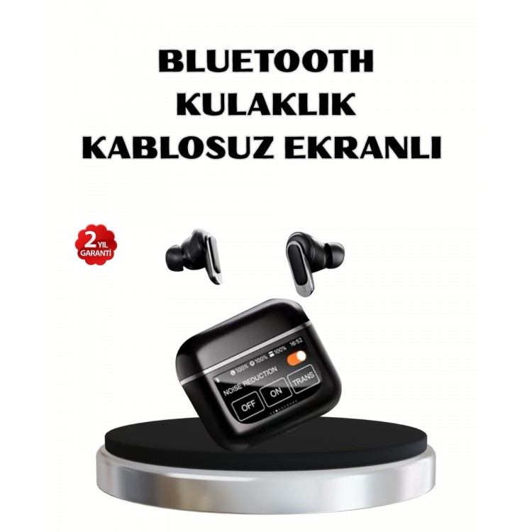 ANC Teknolojili Kablosuz Bluetooth Kulaklık – Dokunmatik Dijital Göstergeli Yüksek Ses Kalitesi