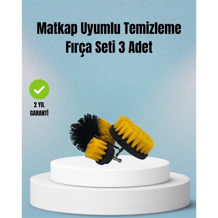 Drill Compatible Cleaning Brush – Corded and CordlessCan Be Used With Drills
