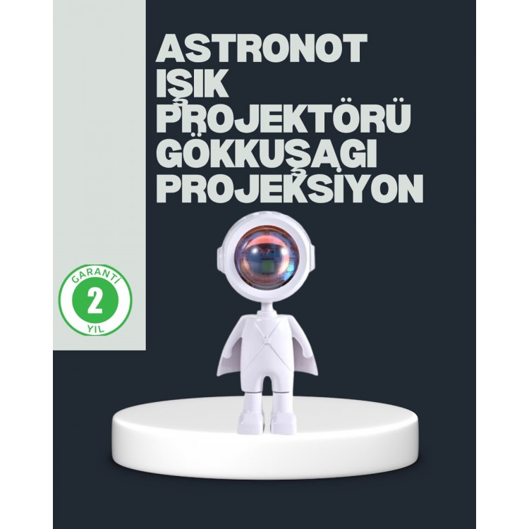 Astronaut Design Sunset Effect Rechargeable LED Lamp