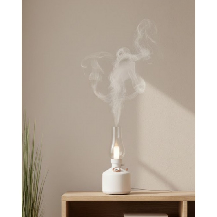 USB Şarjlı Gaz Lambası Modeli Nano Mist Aromaterapi Nemlendirici 280 ml