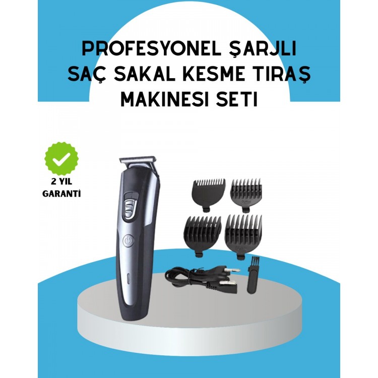 Ergonomik Profesyonel Tıraş Makinesi Saç Sakal Kesme ve Düzeltme