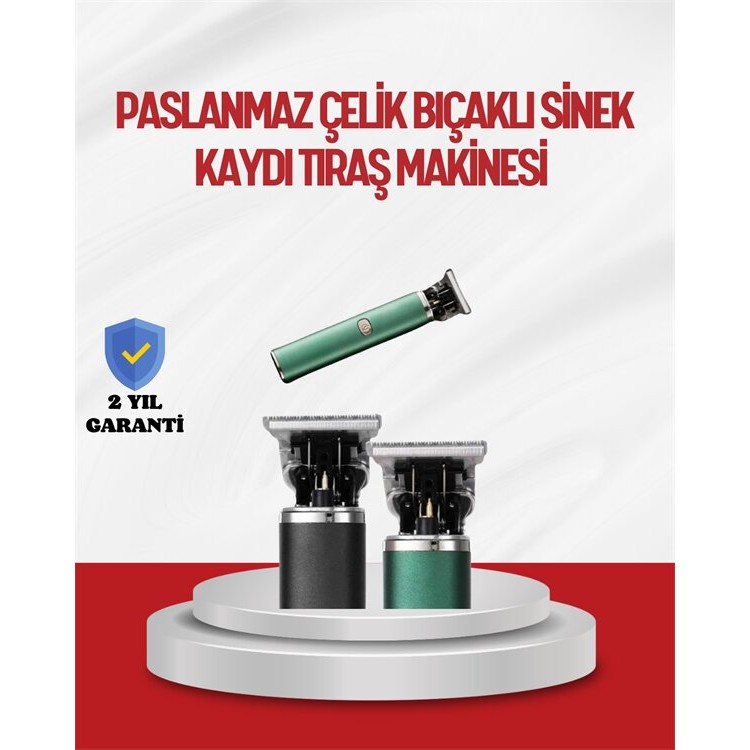 Hair Beard Nape Stainless Steel T-Blade BodyMen's Makinesi