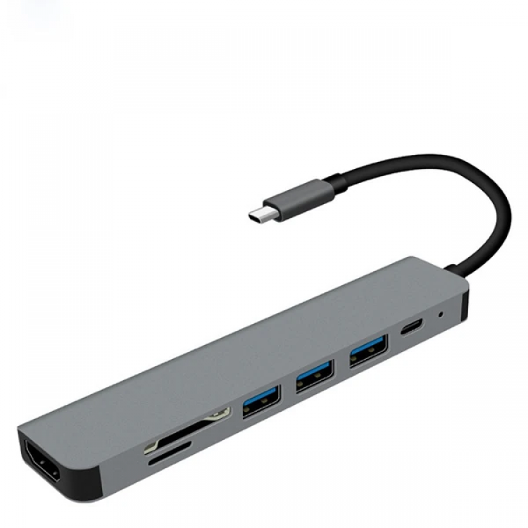 Ally 7in1 USB 3.1 HDMI 4K 30HZ2K 1080P Type-C HUB Adapter Converter-(5775)