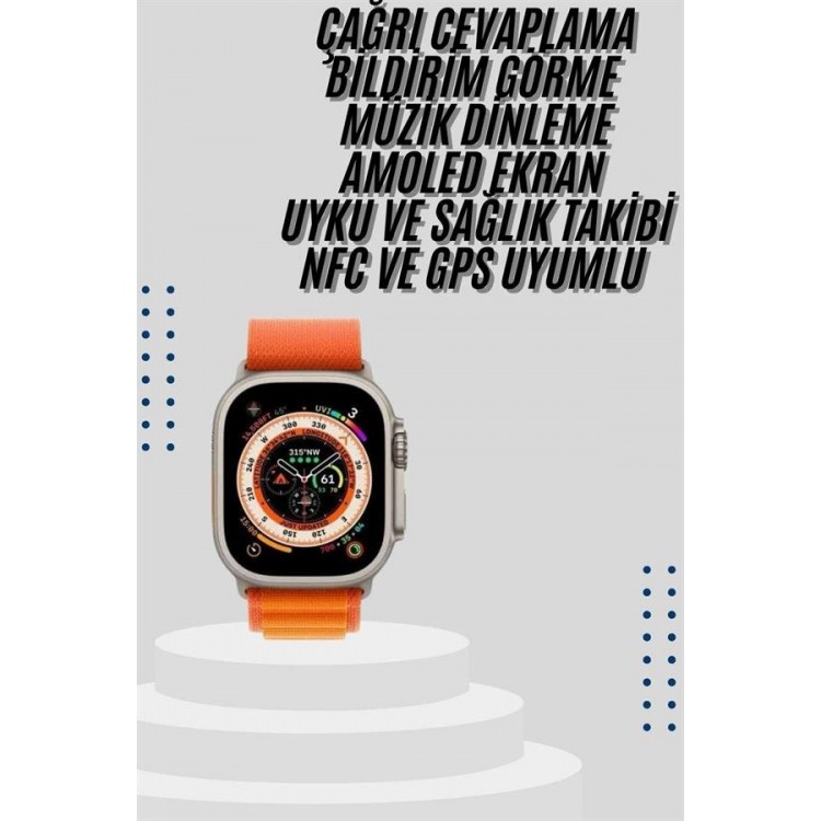 2.4GHz Watch Bleutooth Connected Smart Watch Amoled Screen 49MM