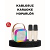 Her ortamı konser alanına dönüştürün! Karaoke Hoparlör Taşınabilir Çift Mikrofonlu ve LED Işıklı Bluetooth 5.0, yüksek ses performansı ve etkileyici tasarımıyla eğlenceyi ayağınıza getiriyor.Bluetooth 5.0 bağlantısı, telefon, tablet veya bilgisayarlarınız