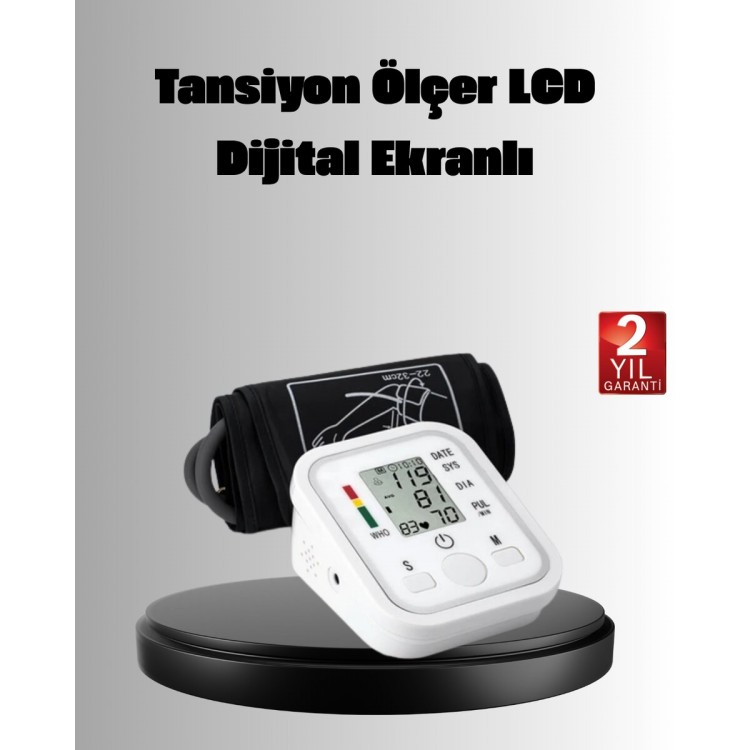 Üst Koldan Ölçüm Dijital Tansiyon Aleti – IHB Aritmi Uyarılı ve Çift Hafızalı (Kopya)