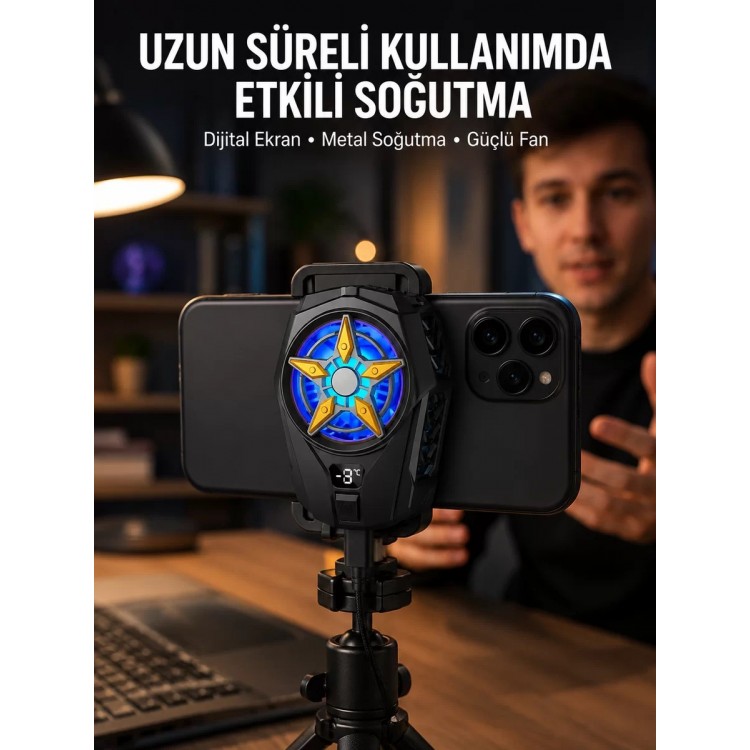Ergonomik Telefon Soğutucu – 2 Hız Ayarı Hafif ve Taşınabilir Yeni Nesil