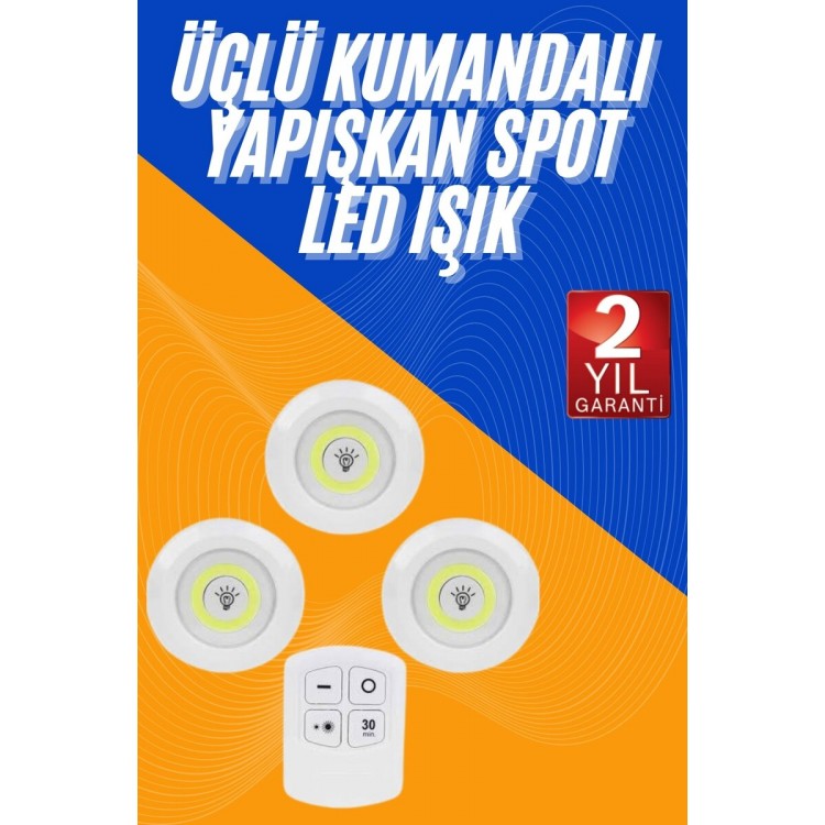 Cabinet Light Kitchen Shelf Light with Remote Control 3Luxury Spot LED Lamp