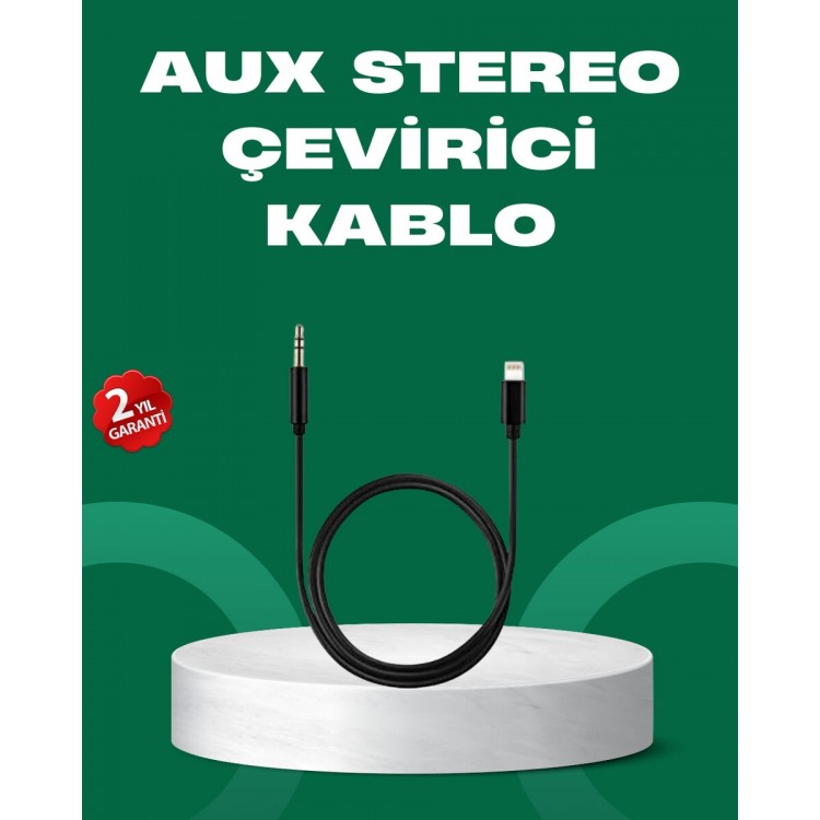 Lightning to 3.5mm Aux Audio Converter Cable1 Meter Stereo Compatible