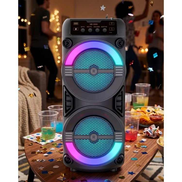 LED Işıklı Kablosuz Bluetooth Hoparlör USB TF Kart Destekli