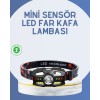 El Sensörlü LED Far Suya Dayanıklı Şarjlı Kafa Lambası