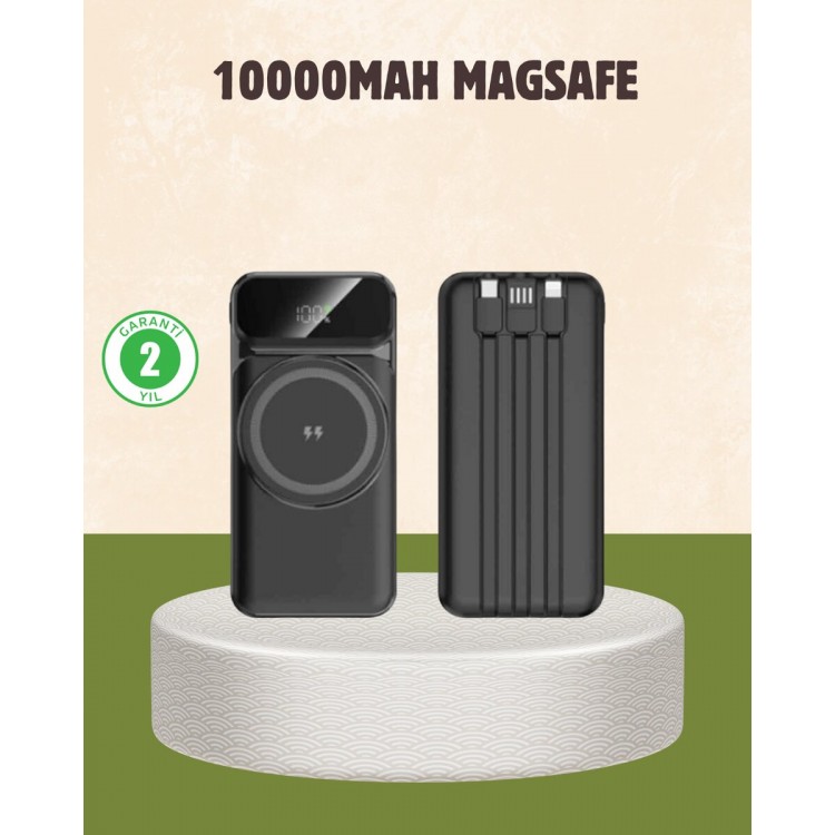 10000 mAh Wireless Powerbank – 15W Fast ChargingType-C Multi-Output