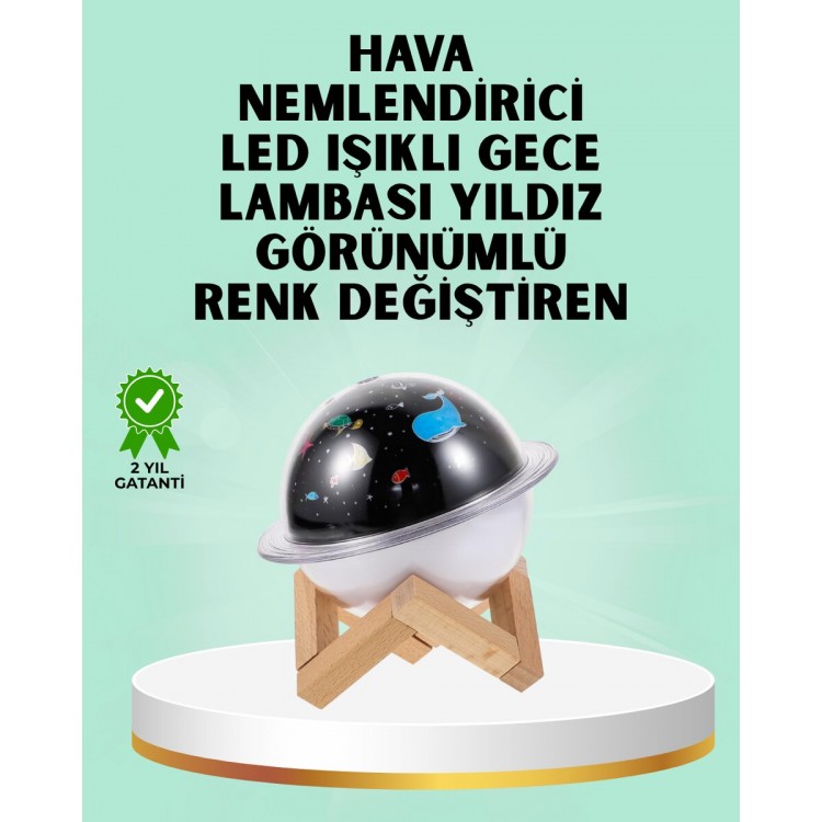 Projektör ışığı bulunan USB bağlantılı mini aromaterapi destekli hava nemlendirici