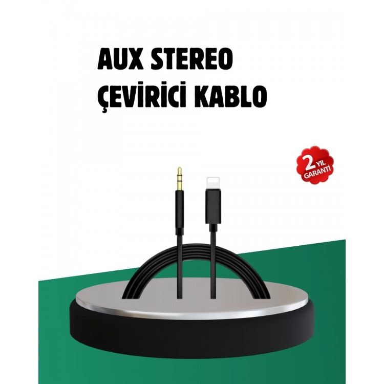 iPhone Uyumlu Lightning – 3.5mm Aux Adaptör Kablo Stereo Ses Aktarım