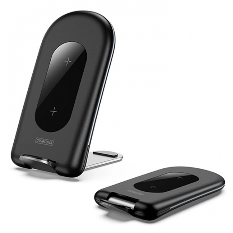 Duzzona W2 15W Fast Charging Wireless with Folding StandWireless Charger-(5775)