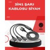 Resistant 3 in 1 Charging Cable with Metal Head –Compatible with All Devices