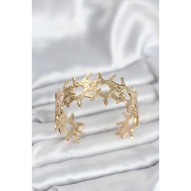 Pirinç Gold Renk Vintage Kadın Bileklik 5886