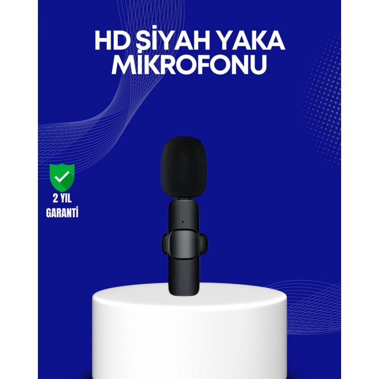 Lightning Girişli 2’li Kablosuz Yaka Mikrofonu Çift Kişilik Kayıt